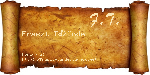 Fraszt Tünde névjegykártya