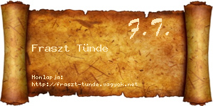 Fraszt Tünde névjegykártya