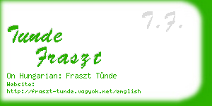 tunde fraszt business card